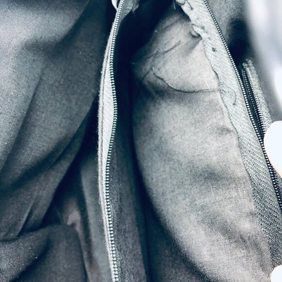 straw red handbag chain handle clasp lock zipper 5 pockets 2 handle 15x9x4" READ - Picture 10 of 11